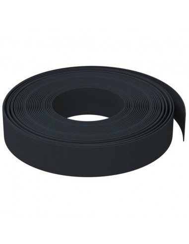 Bordature da Giardino 3 pz Nere 10 m 10 cm in Polietilene