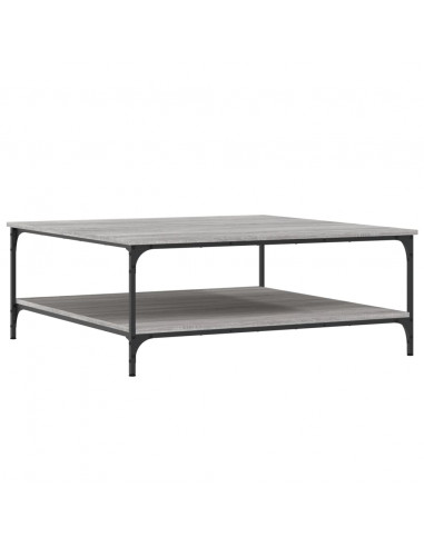 Tavolino Salotto Grigio Sonoma 100x100x40 cm Legno Multistrato