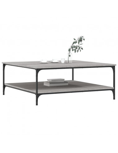 Tavolino Salotto Grigio Sonoma 100x100x40 cm Legno Multistrato