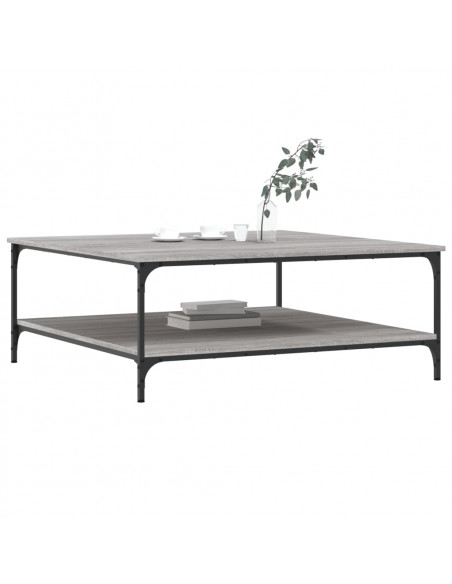 Tavolino Salotto Grigio Sonoma 100x100x40 cm Legno Multistrato