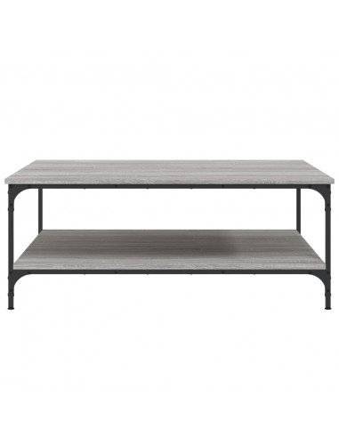 Tavolino Salotto Grigio Sonoma 100x100x40 cm Legno Multistrato