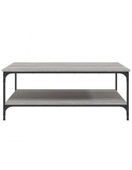 Tavolino Salotto Grigio Sonoma 100x100x40 cm Legno Multistrato