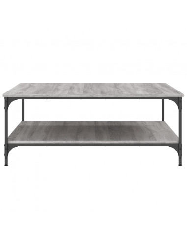 Tavolino Salotto Grigio Sonoma 100x100x40 cm Legno Multistrato