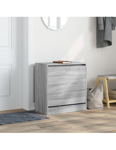 Scarpiera Grigio Sonoma 60x34x63,5 cm in Legno Multistrato