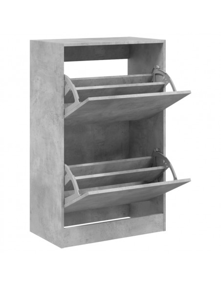 Scarpiera Grigio Cemento 60x34x96,5 cm in Legno Multistrato