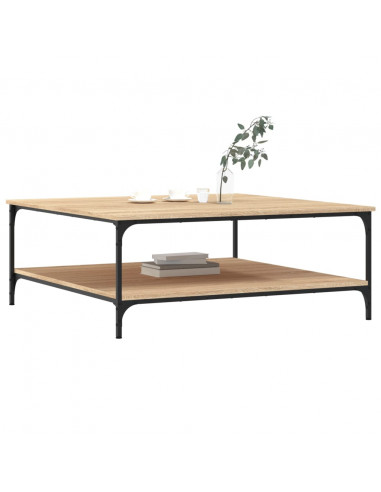 Tavolino Salotto Rovere Sonoma 100x100x40 cm Legno Multistrato