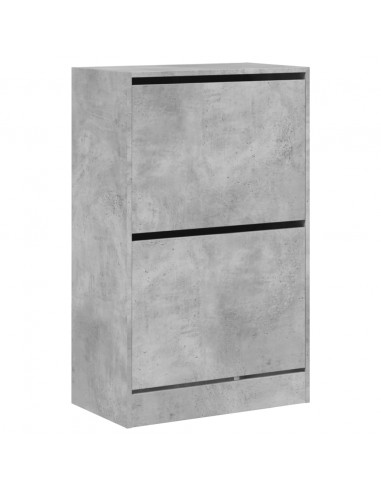 Scarpiera Grigio Cemento 60x34x96,5 cm in Legno Multistrato