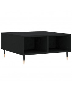 Tavolino da Salotto Nero 60x60x30 cm in Legno Multistrato 2