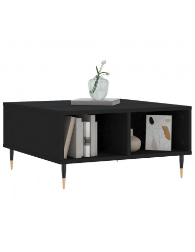 Tavolino da Salotto Nero 60x60x30 cm in Legno Multistrato