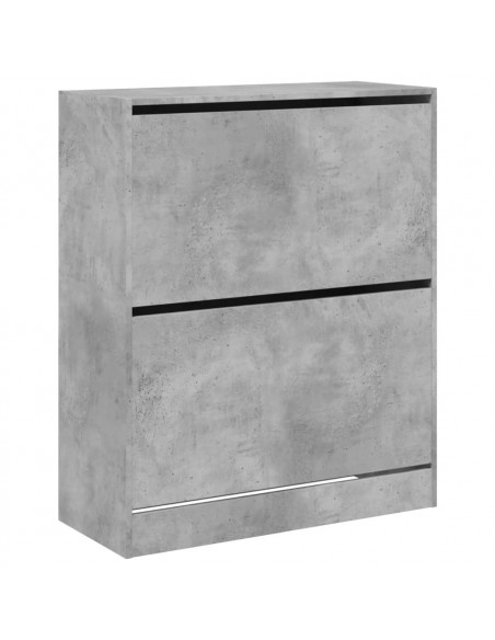 Scarpiera Grigio Cemento 80x34x96,5 cm in Legno Multistrato