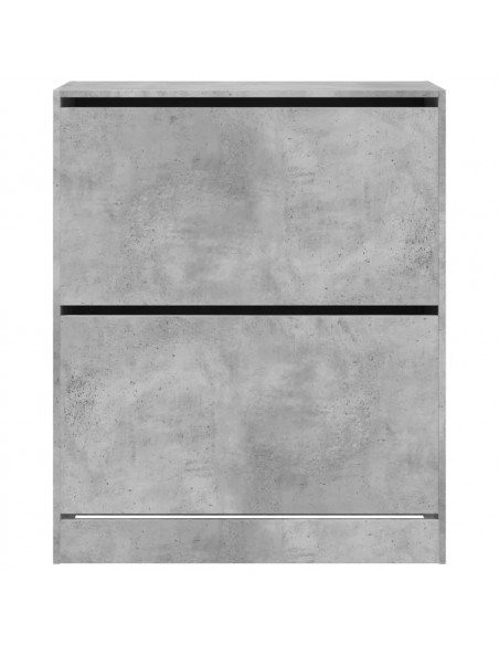 Scarpiera Grigio Cemento 80x34x96,5 cm in Legno Multistrato