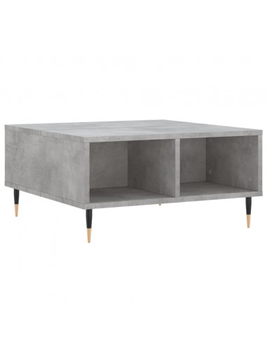 Tavolino da Salotto Grigio Cemento 60x60x30cm Legno Multistrato
