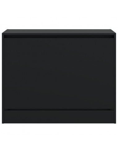 Scarpiera Nera 80x34x63 cm in Legno Multistrato