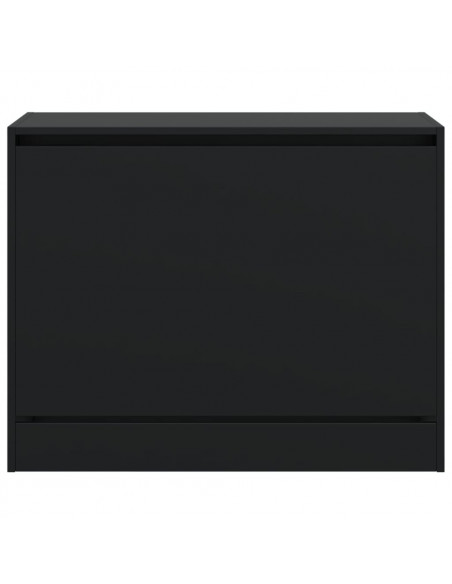 Scarpiera Nera 80x34x63 cm in Legno Multistrato