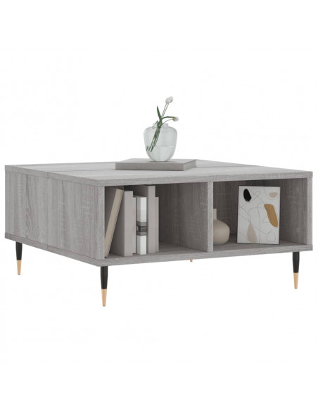 Tavolino da Salotto Grigio Sonoma 60x60x30 cm Legno Multistrato