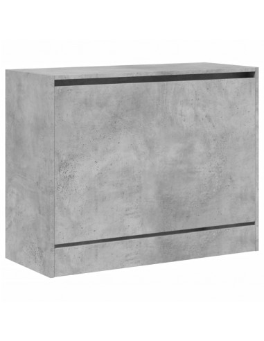 Scarpiera Grigio Cemento 80x34x63 cm in Legno Multistrato