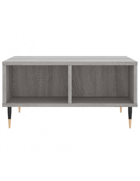 Tavolino da Salotto Grigio Sonoma 60x60x30 cm Legno Multistrato