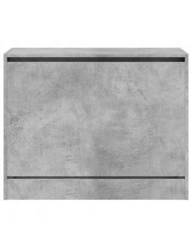 Scarpiera Grigio Cemento 80x34x63 cm in Legno Multistrato