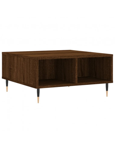 Tavolino da Salotto Rovere Marrone 60x60x30cm Legno Multistrato