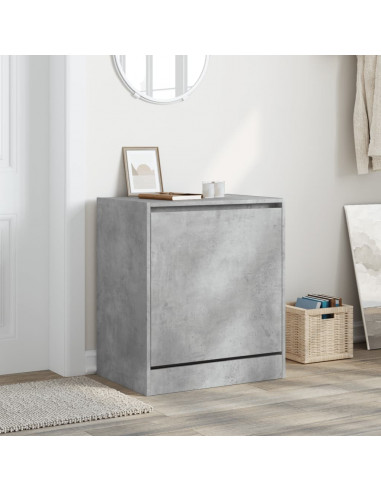 Scarpiera Grigio Cemento 60x42x69 cm in Legno Multistrato