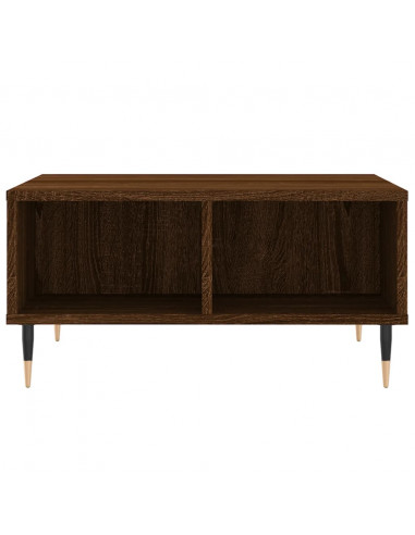 Tavolino da Salotto Rovere Marrone 60x60x30cm Legno Multistrato