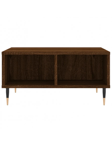 Tavolino da Salotto Rovere Marrone 60x60x30cm Legno Multistrato