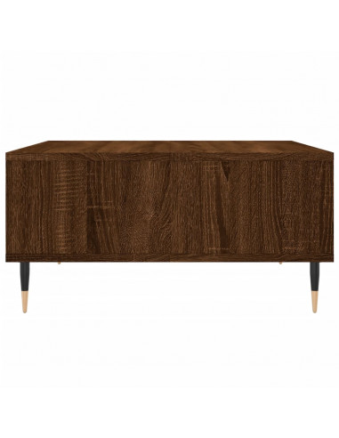 Tavolino da Salotto Rovere Marrone 60x60x30cm Legno Multistrato