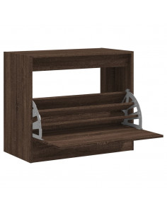 Scarpiera Rovere Marrone 80x42x69 cm in Legno Multistrato 2