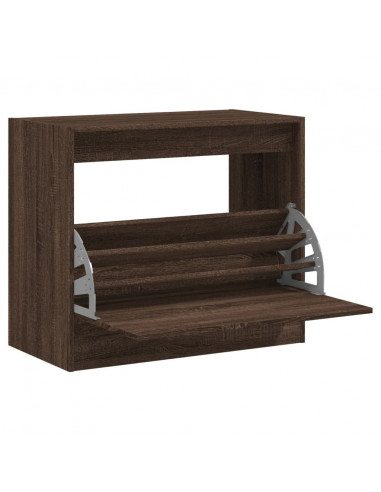 Scarpiera Rovere Marrone 80x42x69 cm in Legno Multistrato