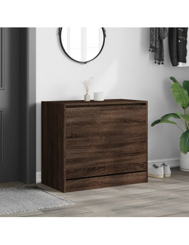 Scarpiera Rovere Marrone 80x42x69 cm in Legno Multistrato