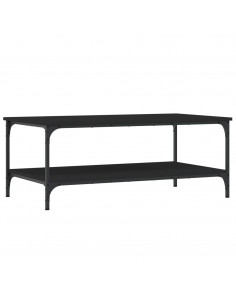 Tavolino da Salotto Nero 100x55x40 cm in Legno Multistrato 2