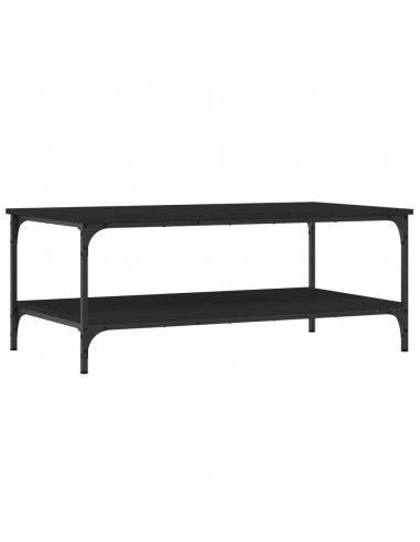 Tavolino da Salotto Nero 100x55x40 cm in Legno Multistrato