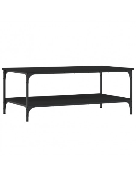 Tavolino da Salotto Nero 100x55x40 cm in Legno Multistrato