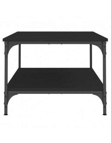 Tavolino da Salotto Nero 100x55x40 cm in Legno Multistrato