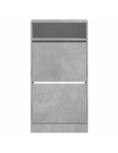 Scarpiera Grigio Cemento 60x34x116 cm in Legno Multistrato