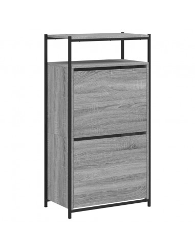 Scarpiera Grigio Sonoma 60x34x112 cm in Legno Multistrato
