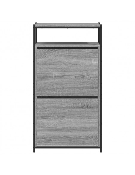 Scarpiera Grigio Sonoma 60x34x112 cm in Legno Multistrato