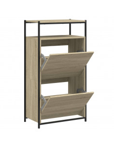 Scarpiera Rovere Sonoma 60x34x112 cm in Legno Multistrato 2