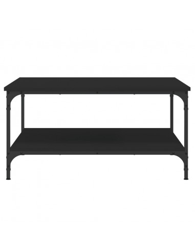 Tavolino da Salotto Nero 80x80x40 cm in Legno Multistrato