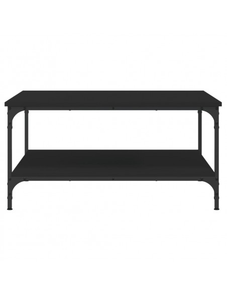 Tavolino da Salotto Nero 80x80x40 cm in Legno Multistrato