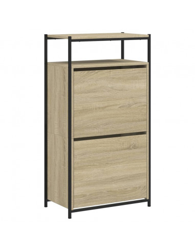 Scarpiera Rovere Sonoma 60x34x112 cm in Legno Multistrato