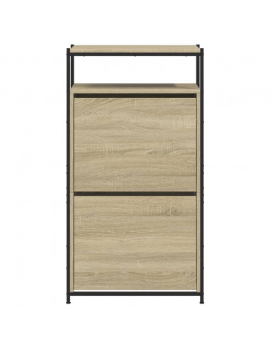 Scarpiera Rovere Sonoma 60x34x112 cm in Legno Multistrato