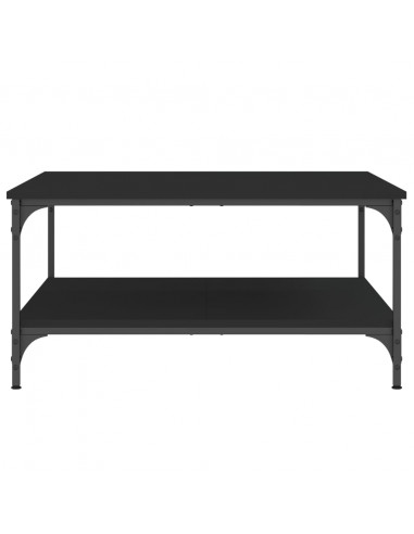 Tavolino da Salotto Nero 80x80x40 cm in Legno Multistrato