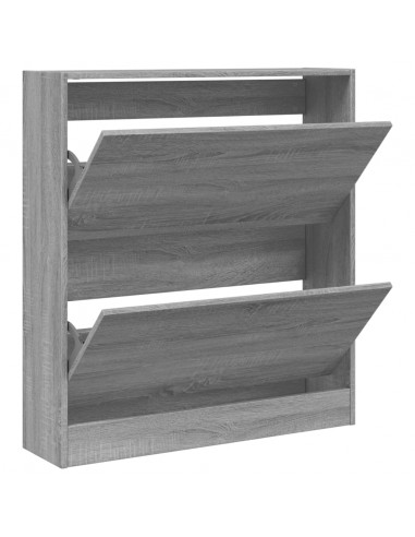 Scarpiera Grigio Sonoma 80x21x87,5 cm in Legno Multistrato