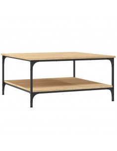 Tavolino da Salotto Rovere Sonoma 80x80x40 cm Legno Multistrato 2