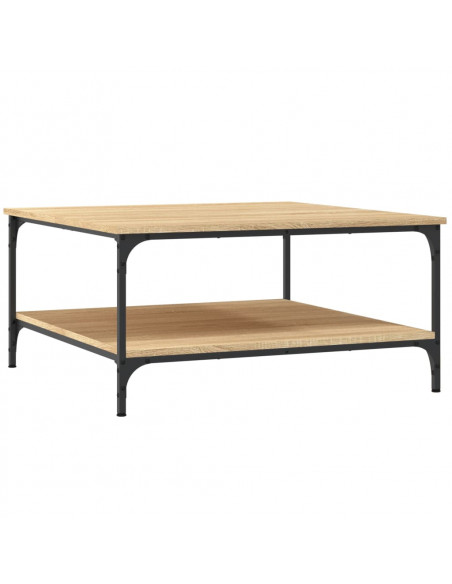 Tavolino da Salotto Rovere Sonoma 80x80x40 cm Legno Multistrato