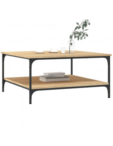 Tavolino da Salotto Rovere Sonoma 80x80x40 cm Legno Multistrato