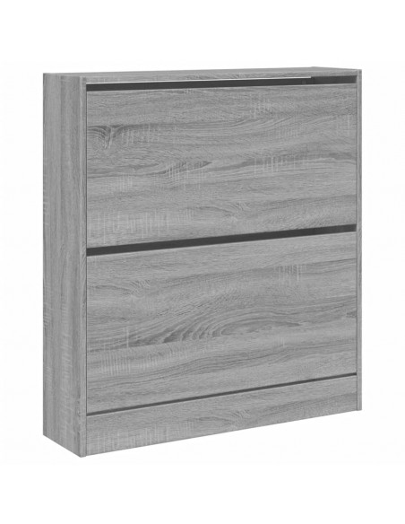 Scarpiera Grigio Sonoma 80x21x87,5 cm in Legno Multistrato