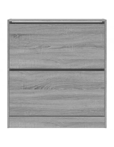 Scarpiera Grigio Sonoma 80x21x87,5 cm in Legno Multistrato
