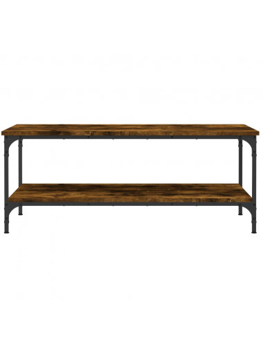 Tavolino da Salotto Rovere Fumo 100x55x40 cm Legno Multistrato